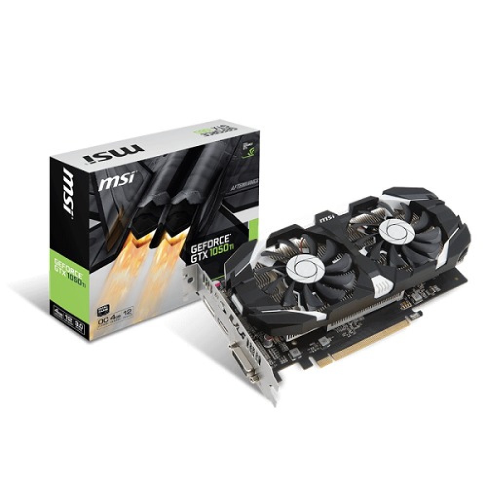 MSI VGA GTX 1050 TI 4GT OC GTX1050TI 4GB GDDR5 DVI HDMI DP 128Bit
