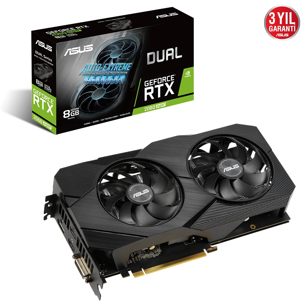 ASUS DUAL-RTX2060S-8G-EVO-V2 8GB GDDR6 256Bit
