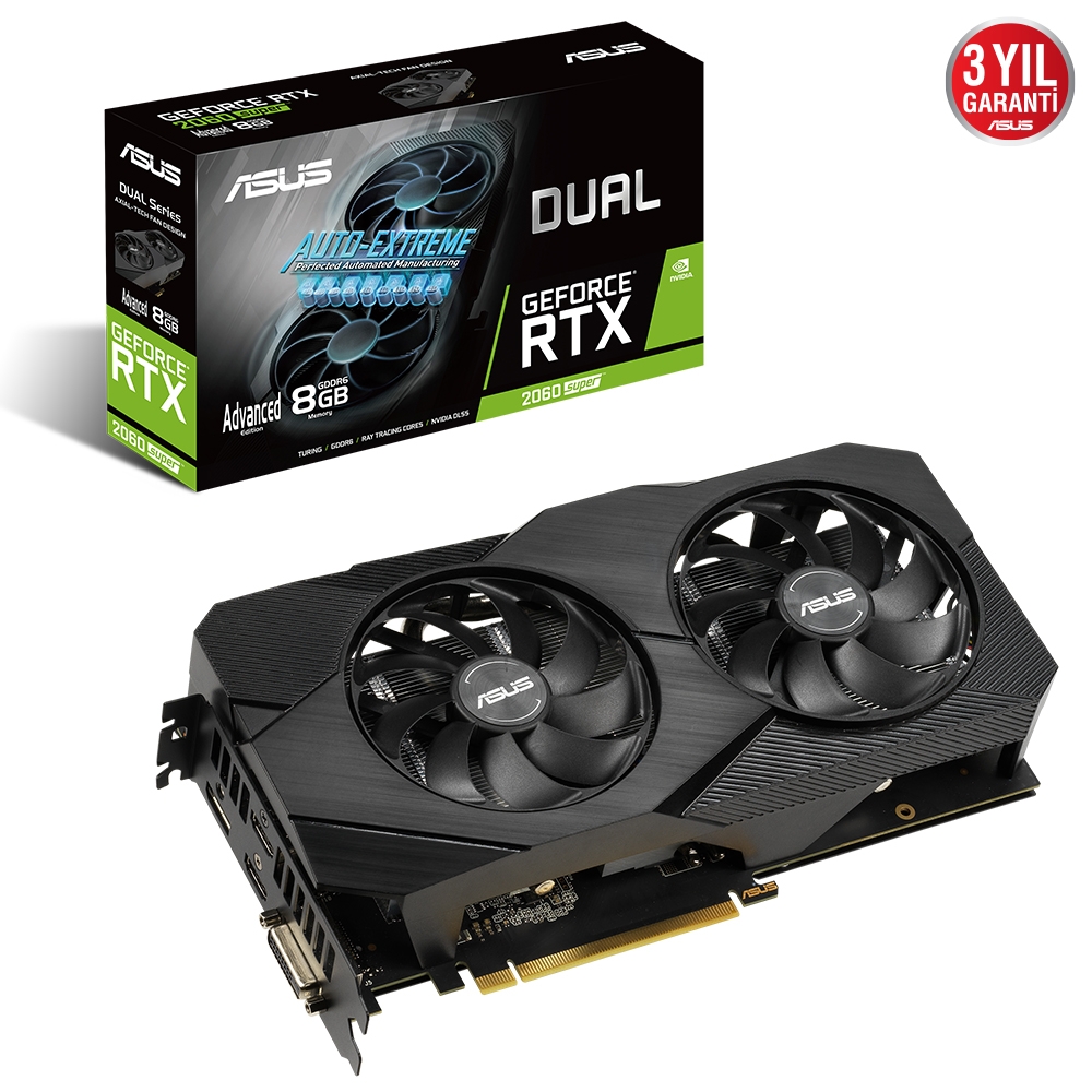 ASUS DUAL-RTX2060S-A8G-EVO-V2 8GB GDDR6 256Bit